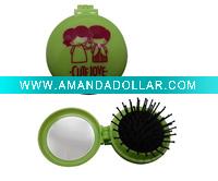 Wholesale foldable comb mirror(travel comb mirror)
