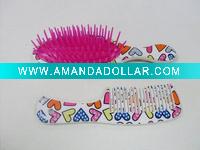 Wholesale Fashion travel pocket plastic brush and comb set