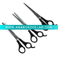 Wholesale 6.75'' plastic handle double thinning styling hair scissor