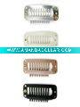 Wholesale 3.2 cm waterdrop shape Stainless steel wig clips/ hair extension clips/Hair extension clips with rubber