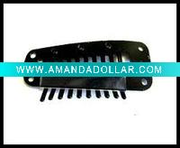 Wholesale 3.8cm with 9 teeth waterdrop shape Stainless steel wig clips/ hair extension clips/Hair extension clips with rubber