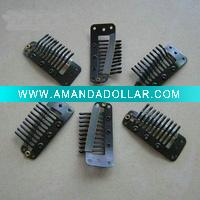 Wholesale large size waterdrop shapeStainless steel wig clips/ hair extension clips/Hair extension clips with rubber