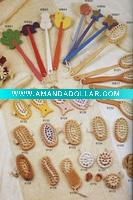 Wholesale Sell Wooden Hair Brush, Nail Brush, Massager, Mirror