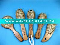 Wholesale wooden rubber cushion hair brush