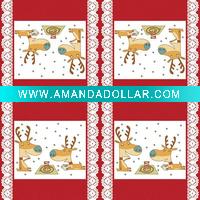 Christmas printed paper napkin serviette