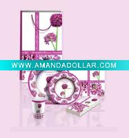 real flower series napkin paper plate paper cup