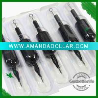 Wholesale Black Disposable Tattoo Needles and Suited Tubes Grips Kit