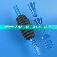Wholesale Sterile 16mm/19mm/25mm/30mm Tattoo Disposable Blue PlasticTube with Rubber Supply