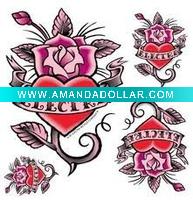 Wholesale Beautiful flower tattoo sticker