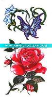 Wholesale High-quality beautiful rose tattoo sticker