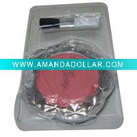 red blusher with brush