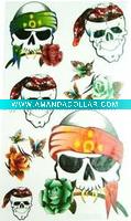 skull temporary tattoo sticker
