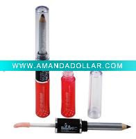 Wholesale 2n1 lip gloss&eyeliner pencil