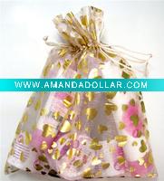 Wholesale 2011 Fashion organza drawstring cosmetic bag