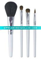 white plastic professional cosmetic brush set