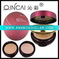Wholesale QinCai cosmeitcs make up powder compact powder 338
