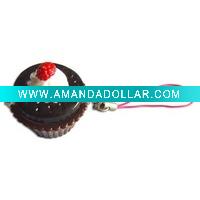Wholesale Cupcake Lip Gloss with Mobile Phone Hanger
