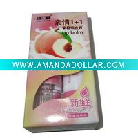 lip balm peach set