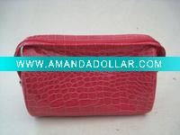 FASHION PINK COLOR PU COSMETIC BAG