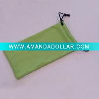 Nylon glasses bag of green colour for promotion
