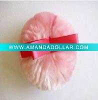 Wholesale pink plush cosmetic powder puff