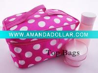 Wholesale promotional rose satin cosmetic bag