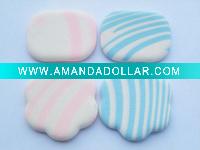 Wholesale beauty Cosmetic facial SBR latex bi-color sponge PUFF for loose powder makeup