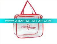 Wholesale clear pvc zipper bag/ pvc cosmetic bag