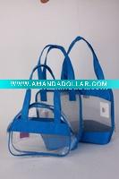 Transparent pvc Cosmetic Bag set