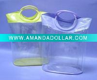 Handle PVC cosmetic bag