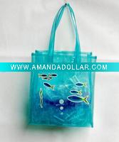 Wholesale transparent PVC shopping bag/ packing bag