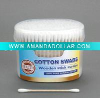 Wholesale Wooden cotton swabs(300pcs, PURE cotton and plastic)