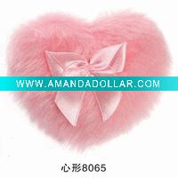 plush puff with heart shape