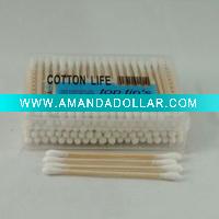 Wholesale 100 pcs wooden Square box cotton tips