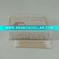 Wholesale 100 pcs wooden Square box cotton buds