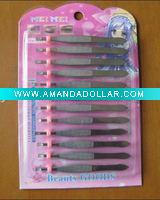 Wholesale stainless steel fashion printed slant eyebrow tweezers