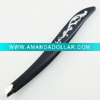 Wholesale Slant cosmetic eyebrow tweezers