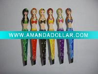 Wholesale eyebrow tweezers with girl printing finish