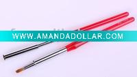 Wholesale Weasel's Tail Hair Acrylic Handle Copper Ferrule Red Lip Brush