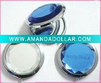 Wholesale crystal glass pocket cosmetic mirror