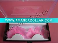 fashion colorful feather eyelash