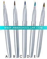Wholesale metal beauty professional retractable lip brush pencil