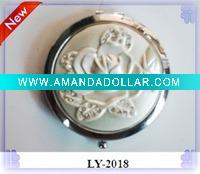 Wholesale Fashion metal round compant mirror