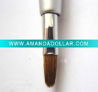 Retractable lip brush