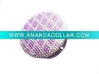 Wholesale bling metal cosmetic mirror