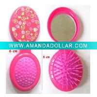 Wholesale Fashion fancy promotional cosmetic pocket compact mirror&brush
