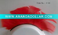 Red feather eyelash