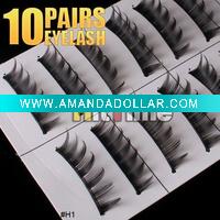 10 Pair Thick Soft Long False Eyelashes Eye Lashes #H1