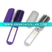 Wholesale Travel portable hairbrush with mirror