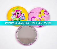 Wholesale New fashion women gift - tinplate cosmetic mirror,travel pocket cosmetic mirror